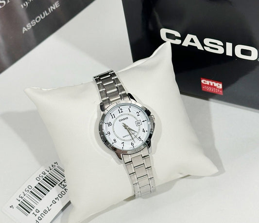 Casio LTP-V004D-7B – Montre Femme Acier Inoxydable Cadran Blanc