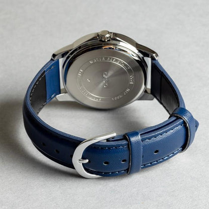 Casio MTP-V004L-2BUDF – Montre Homme Cadran Bleu Bracelet Cuir