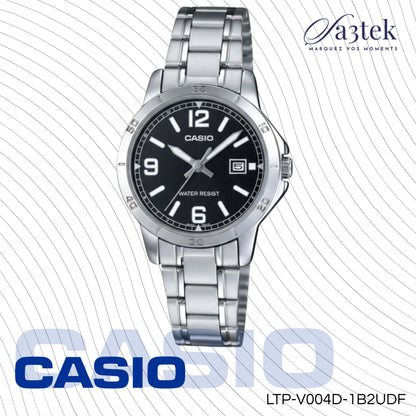 Casio LTP-V004D-1B2UDF – Montre Femme Acier Inoxydable Noir
