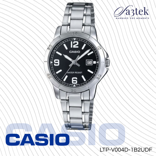 Casio LTP-V004D-1B2UDF – Montre Femme Acier Inoxydable Noir