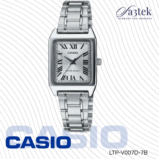 Casio LTP-V007D-7B – Montre Femme Acier Inoxydable Cadran Blanc