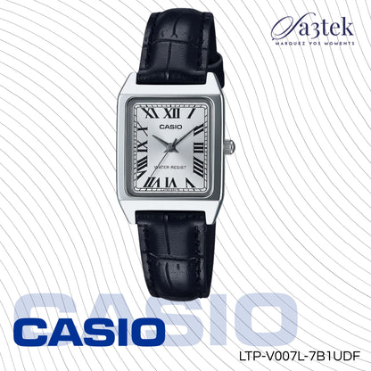 Casio LTP-V007L-7B1UDF – Montre Femme Cuir Noir Cadran Champagne