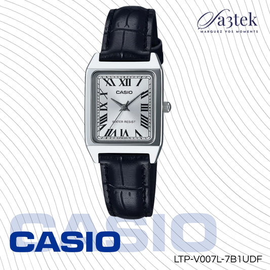 Casio LTP-V007L-7B1UDF – Montre Femme Cuir Noir Cadran Champagne