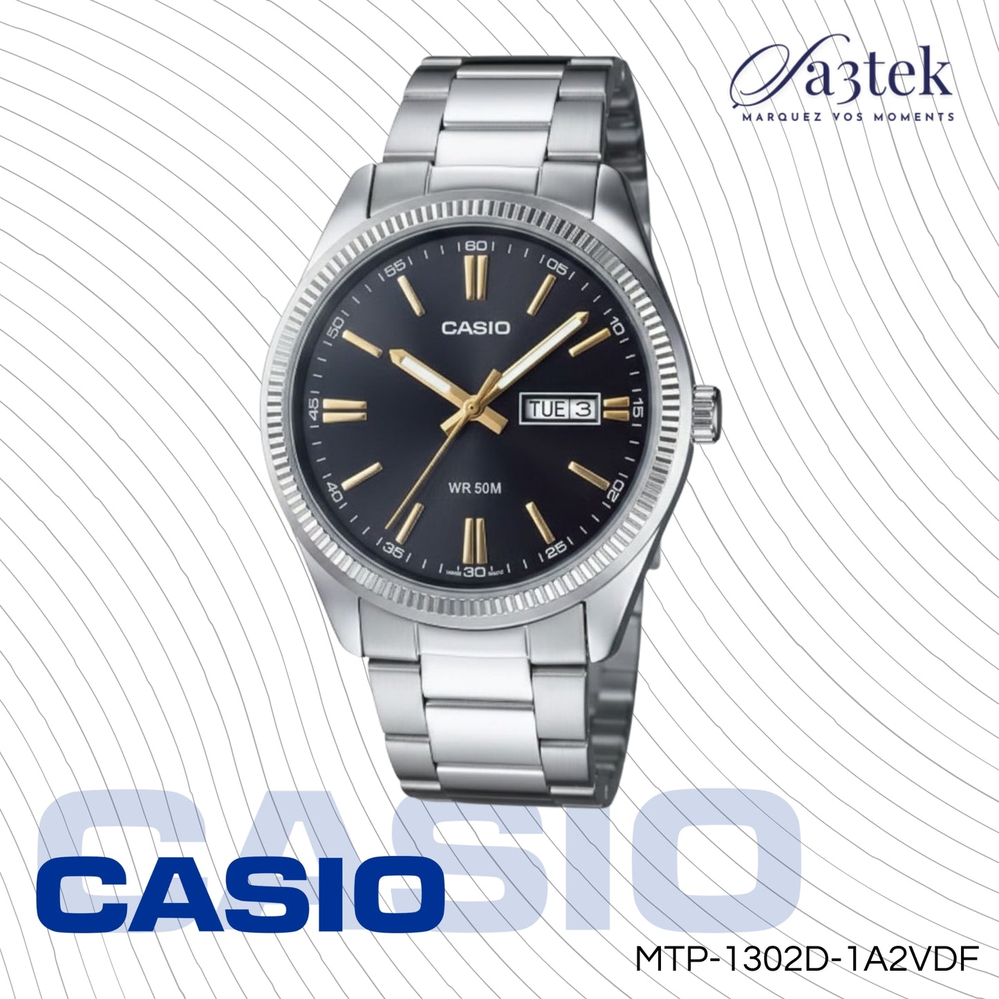 Casio MTP-1302D-1A2VDF – Montre Homme Acier Inoxydable Argent