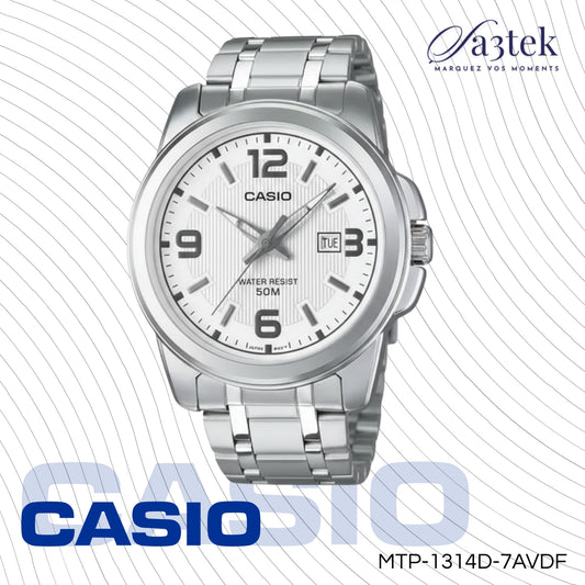 Casio MTP-1314D-7AVDF – Montre Homme Acier Inoxydable Argent