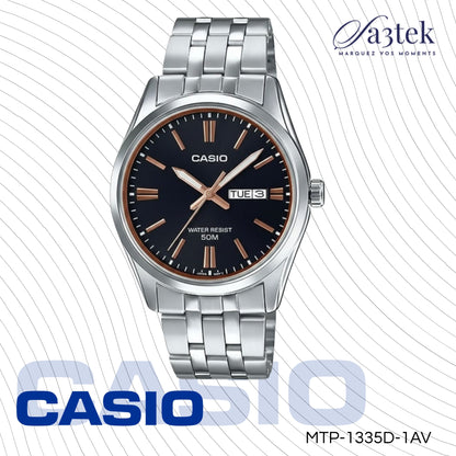 Casio MTP-1335D-1AV – Montre Homme Acier Inoxydable Noir