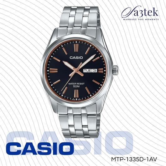Casio MTP-1335D-1AV – Montre Homme Acier Inoxydable Noir