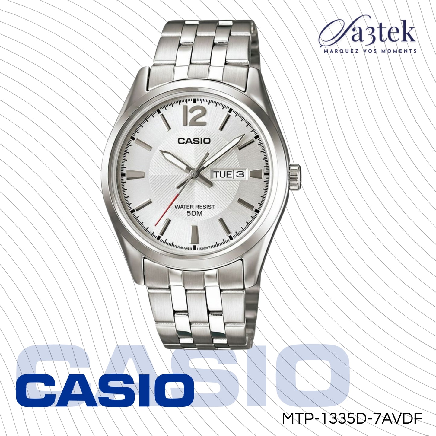 Casio MTP-1335D-7AVDF – Montre Homme Acier Inoxydable Argent