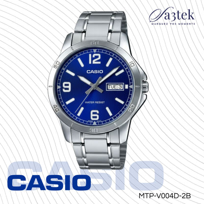 Casio MTP-V004D-2B – Montre Homme Acier Inoxydable Bleu