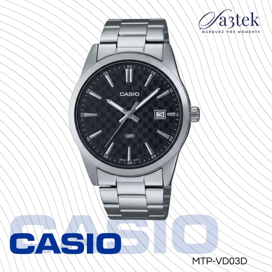 Casio MTP-VD03D-1AUDF Montre Homme Acier Inoxydable Classique