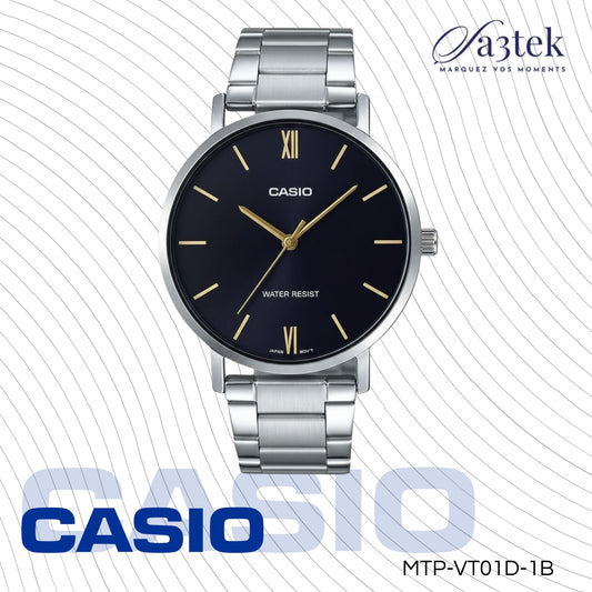 Casio MTP-VT01D-1B – Montre Homme Acier Inoxydable Noir