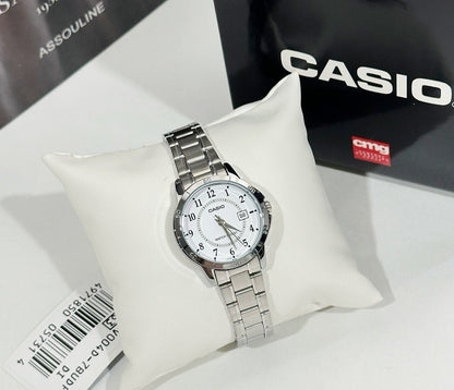 Casio LTP-V004D-7B – Montre Femme Acier Inoxydable Cadran Blanc