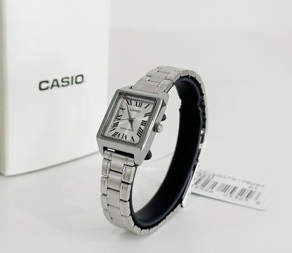 Casio LTP-V007D-7B – Montre Femme Acier Inoxydable Cadran Blanc