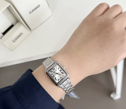 Casio LTP-V007D-7B – Montre Femme Acier Inoxydable Cadran Blanc