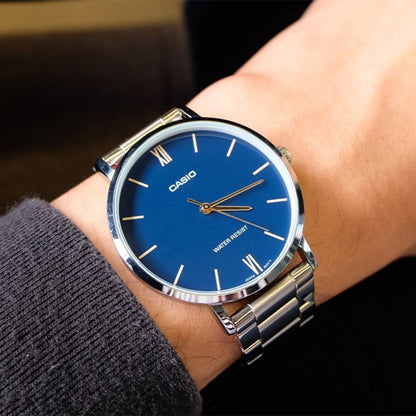 Casio MTP-VT01D-2B – Montre Homme Acier Inoxydable Bleu