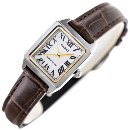 Casio LTP-V007L-9BUDF – Montre Femme Cuir Marron Cadran Champagne