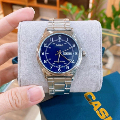 Casio MTP-V006D-2B – Montre Homme Acier Inoxydable Bleu Classique